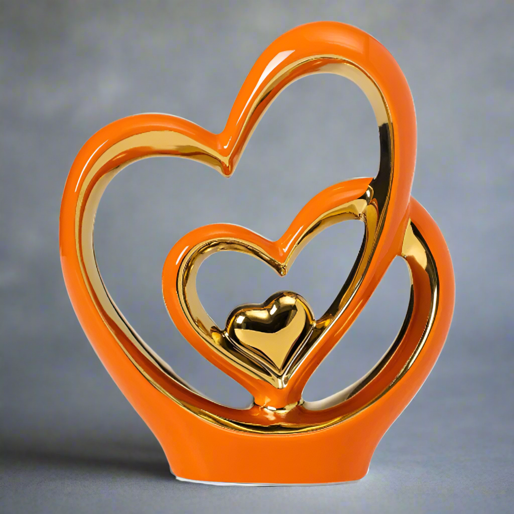 Porslinsdekor med Dubbelhjärta