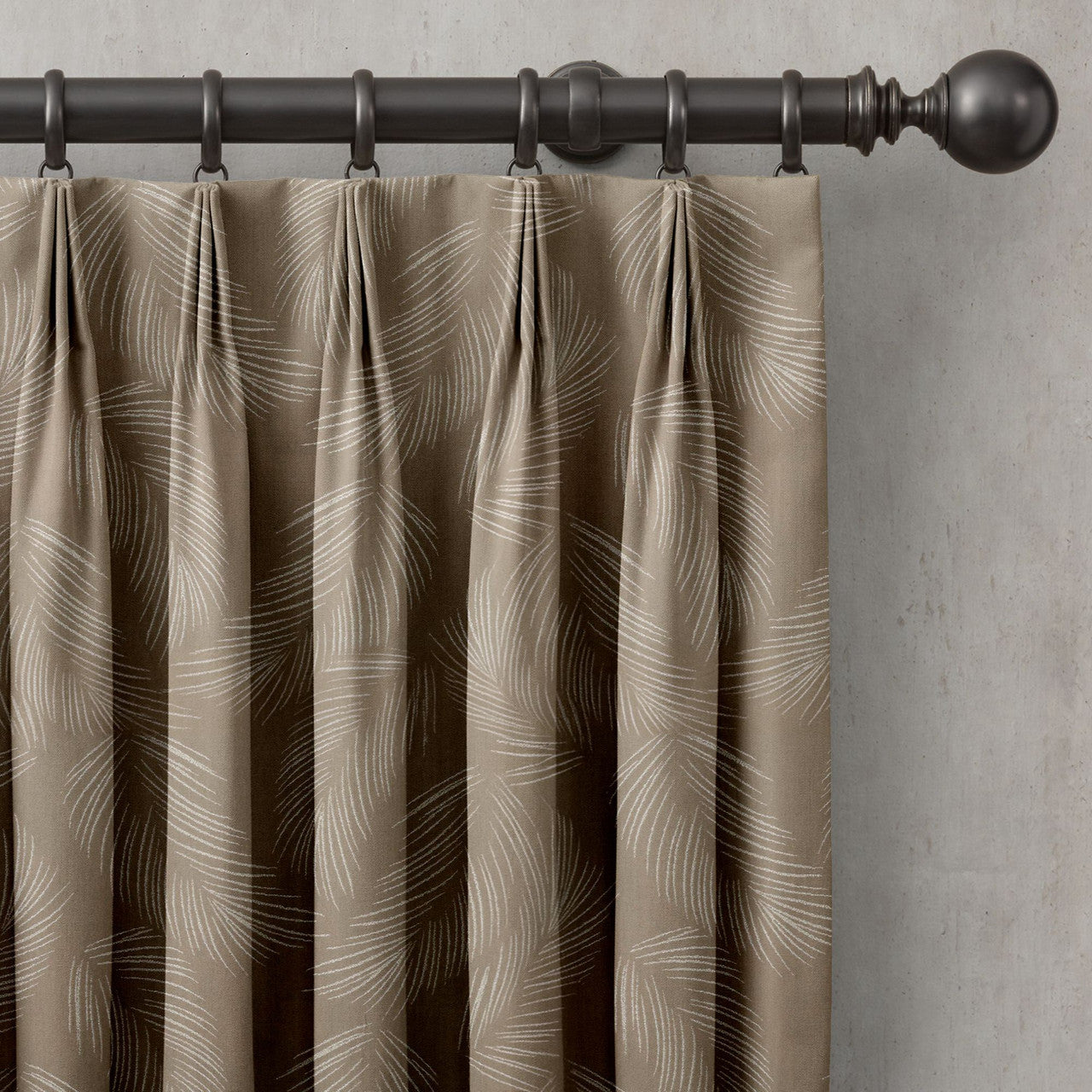 Feather Pattern Cotton Linen Curtains | Skräddarsydda Linnegardiner med Naturinspirerat Mönster