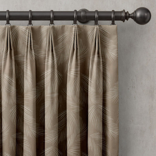 Feather Pattern Cotton Linen Curtains | Skräddarsydda Linnegardiner med Naturinspirerat Mönster