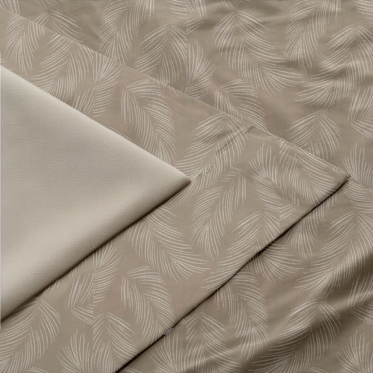 Feather Pattern Cotton Linen Curtains | Skräddarsydda Linnegardiner med Naturinspirerat Mönster