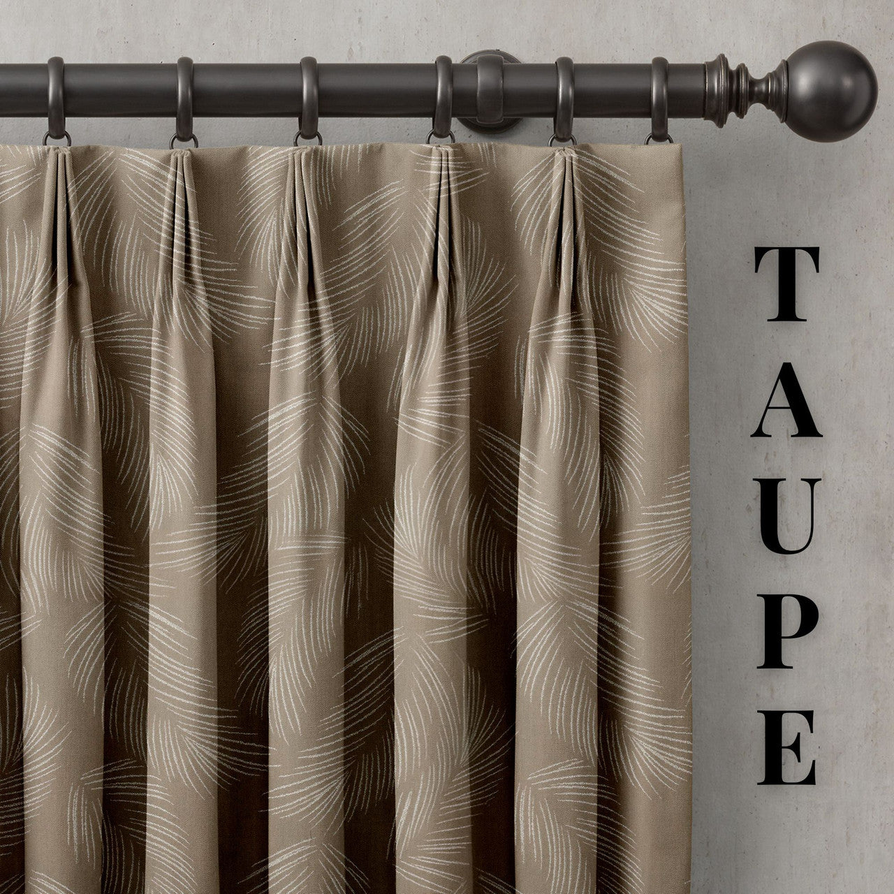 Feather Pattern Cotton Linen Curtains | Skräddarsydda Linnegardiner med Naturinspirerat Mönster