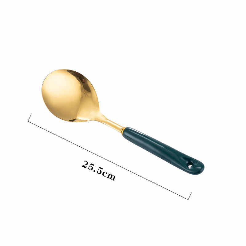 Nordic Stainless Steel Kitchen Utensils Set | Köksredskap i Rostfritt Stål med Keramiska Handtag