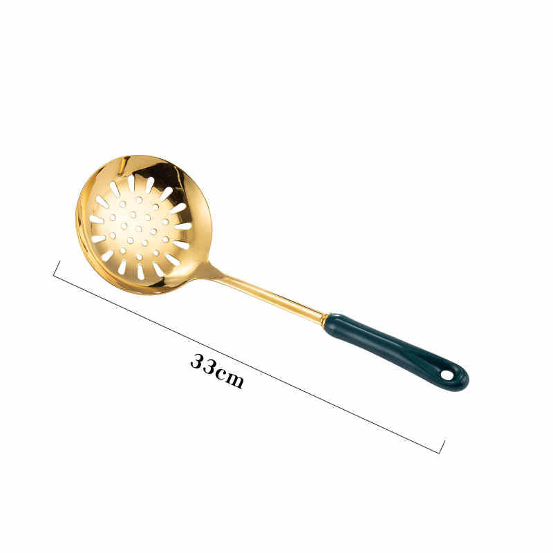 Nordic Stainless Steel Kitchen Utensils Set | Köksredskap i Rostfritt Stål med Keramiska Handtag