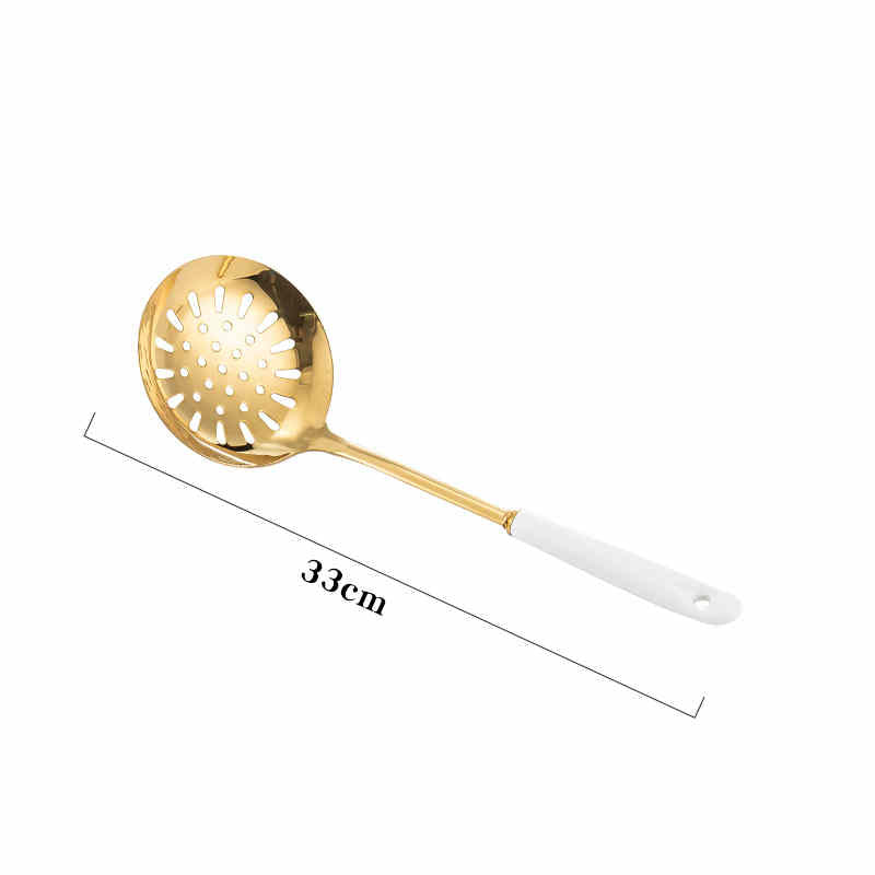 Nordic Stainless Steel Kitchen Utensils Set | Köksredskap i Rostfritt Stål med Keramiska Handtag