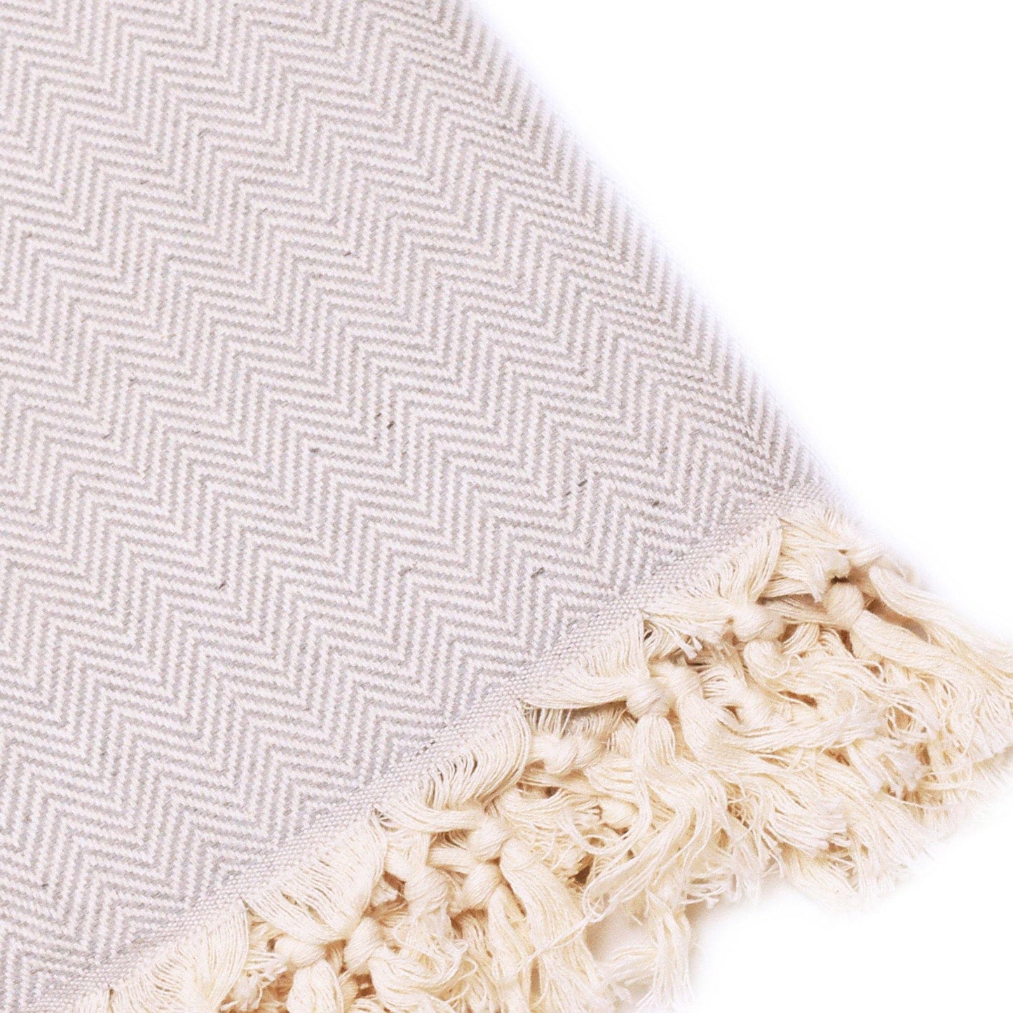 Herringbone Throw Blanket | Handvävd Bomullspläd i Klassisk Stil