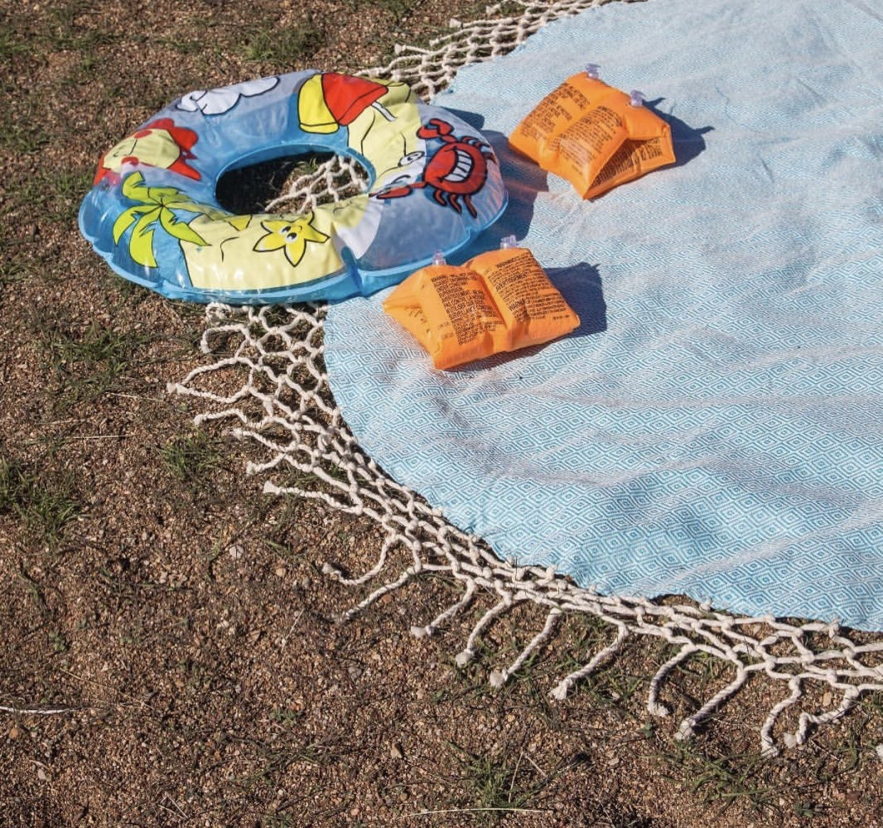 Rund Hamamhandduk – 160 cm | Turkisk Pestemal i 100 % Bomull