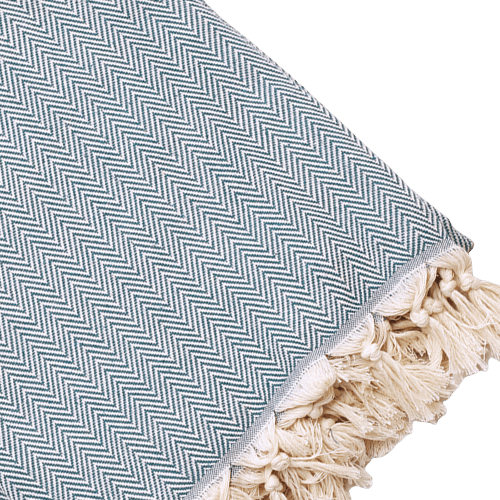 Herringbone Throw Blanket | Handvävd Bomullspläd i Klassisk Stil