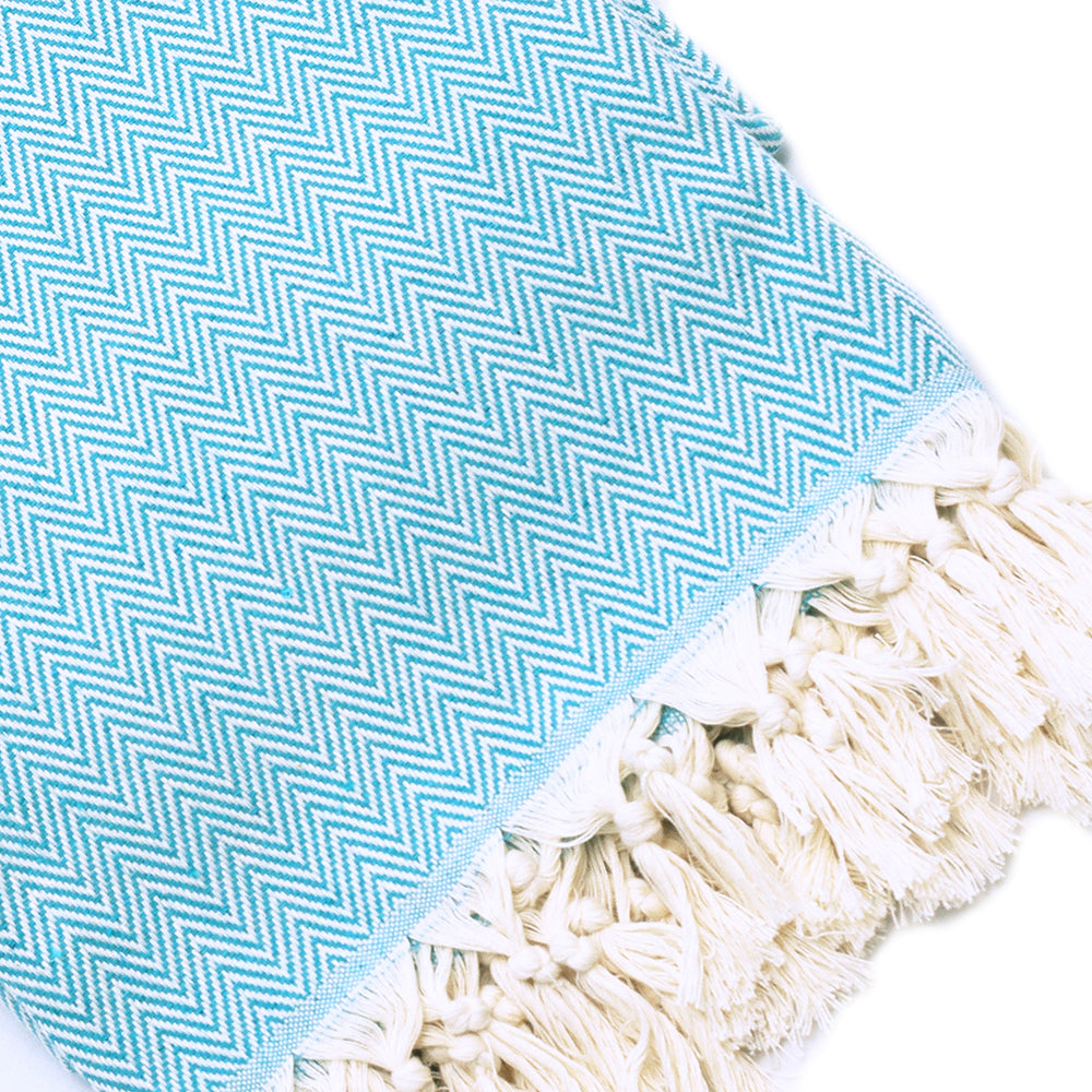 Herringbone Throw Blanket | Handvävd Bomullspläd i Klassisk Stil