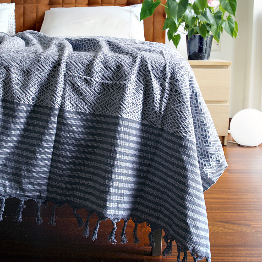 Serene – Pläd / Filt i 100 % Bomull | 160 × 200 cm